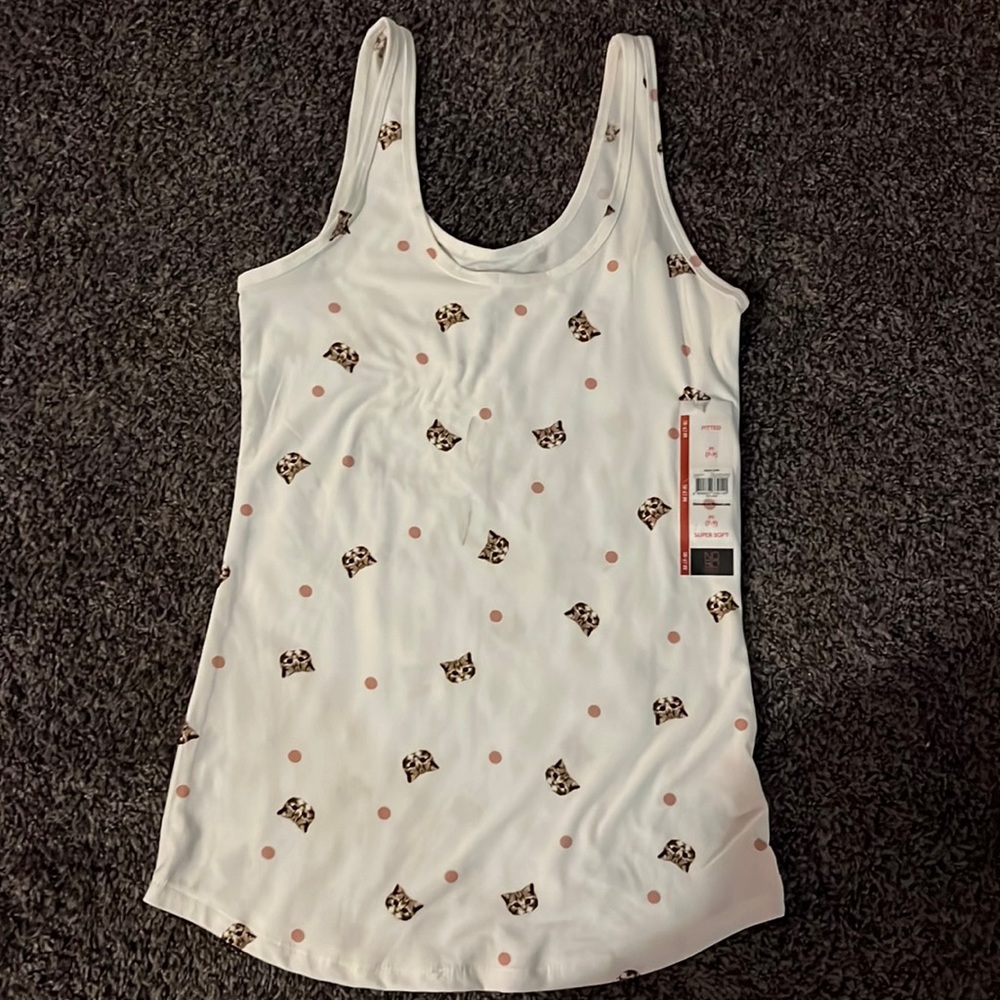 Polka-Dots and Kitty Tank Top